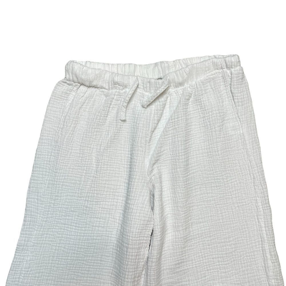 JOIE Cotton Textured Wide Leg Pants White Size Large - Picture 3 of 7